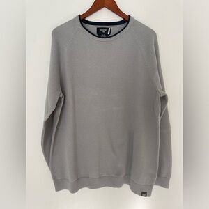 Rhone Hudson Sweater Men’s Sz XL Gray Pullover Crewneck Knit Ribbed Trim Logo